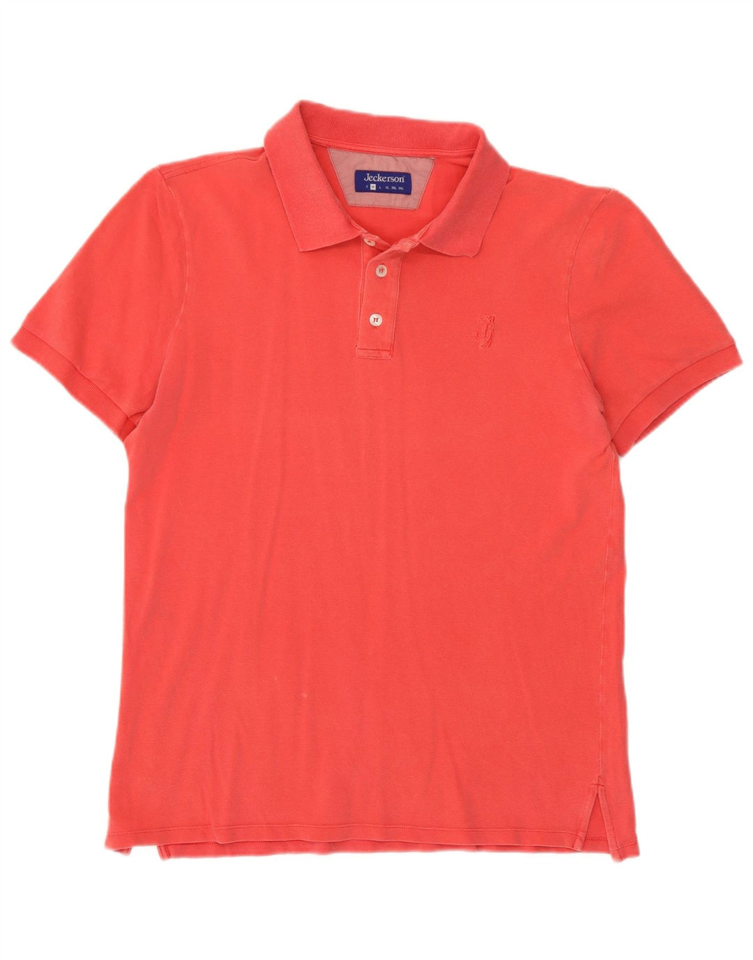 Jeckerson Mens Polo Shirt Medium Pink Cotton
