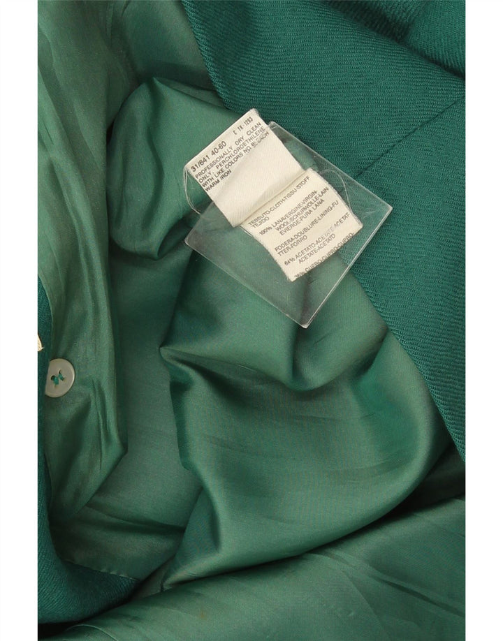 Marella Womens Double Breasted Oversized Blazer Jacket UK 10 Small Green