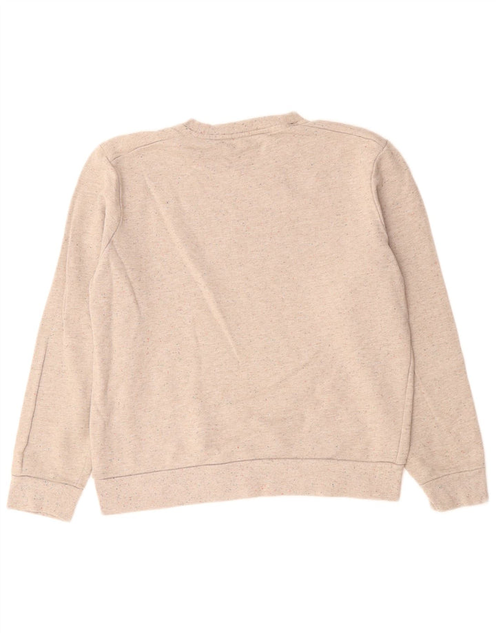 Cos Womens Sweatshirt Jumper UK 14 Medium Beige Flecked Cotton