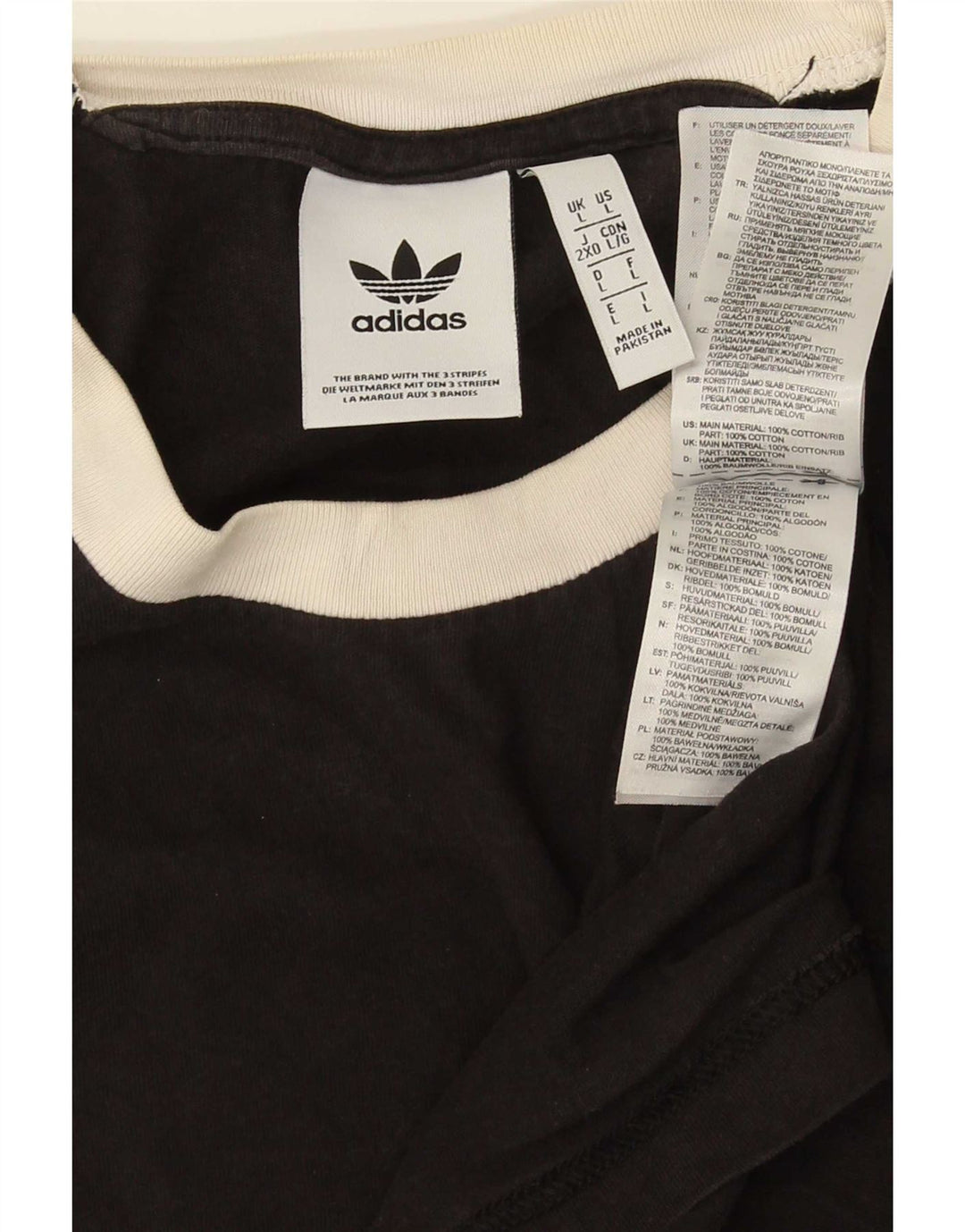 Adidas Herre T-Shirt Top Stor Sort Bomuld