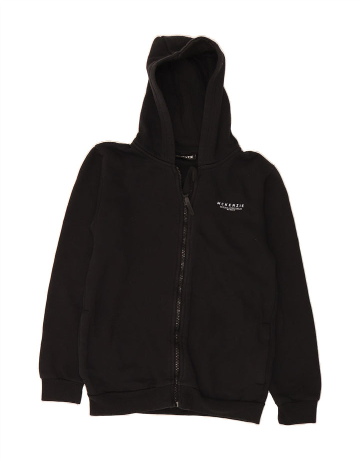 MCKENZIE Boys Zip Hoodie Sweater 13-14 Years Black Polyester Vintage Mckenzie and Second-Hand Mckenzie from Messina Hembry 