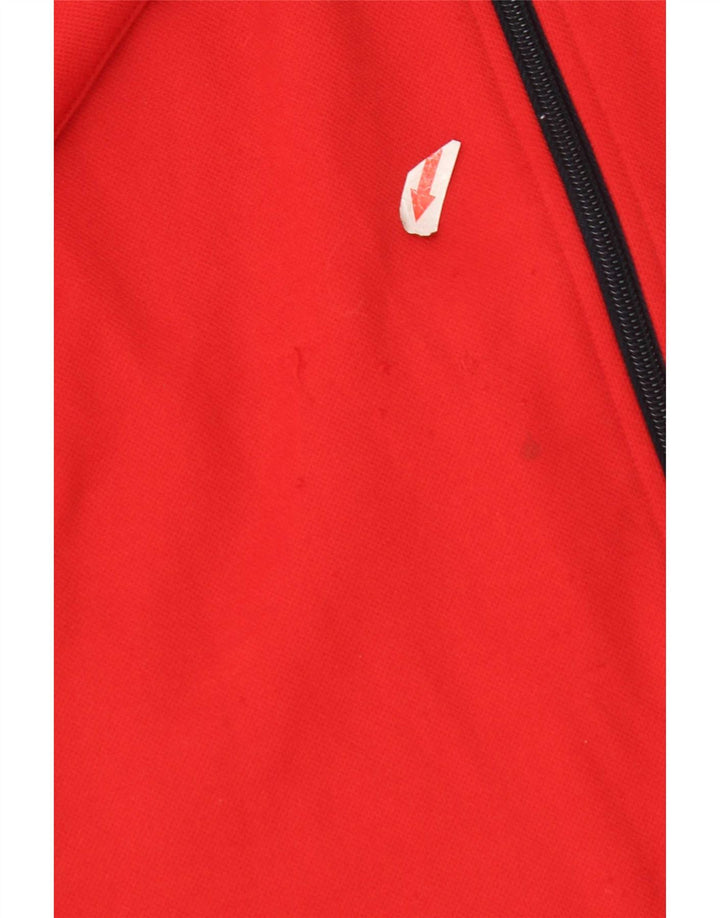 Lotto Womens Tracksuit Top Jacket UK 16 Large Red Colourblock