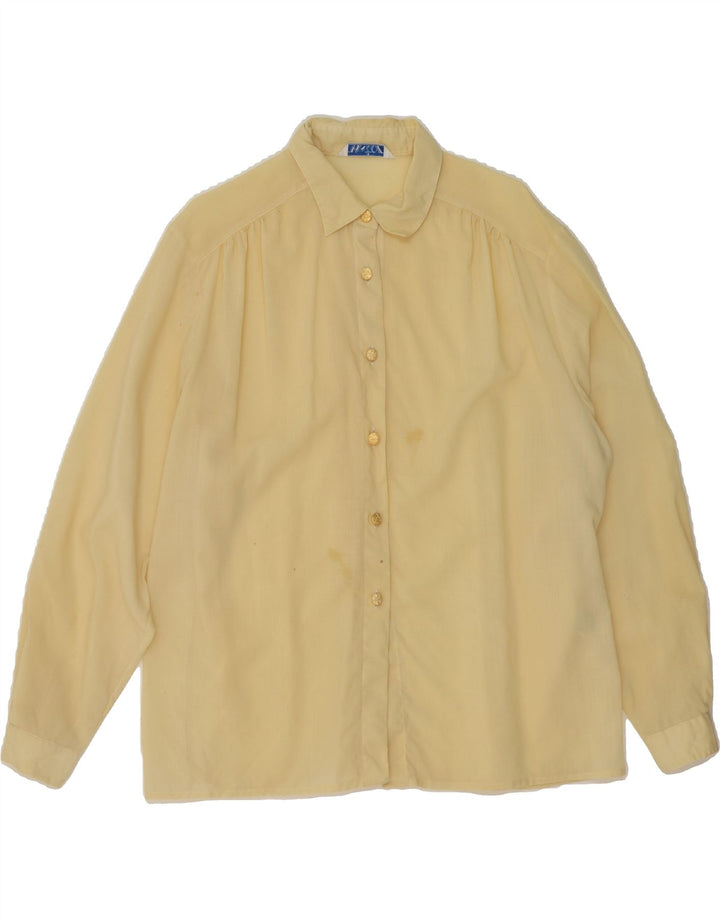 VINTAGE Womens Shirt IT 48 XL Yellow Wool Vintage Vintage and Second-Hand Vintage from Messina Hembry 