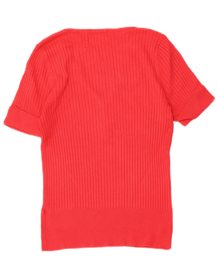 Marks & Spencer Womens T-Shirt Top UK 14 Medium Red Viscose