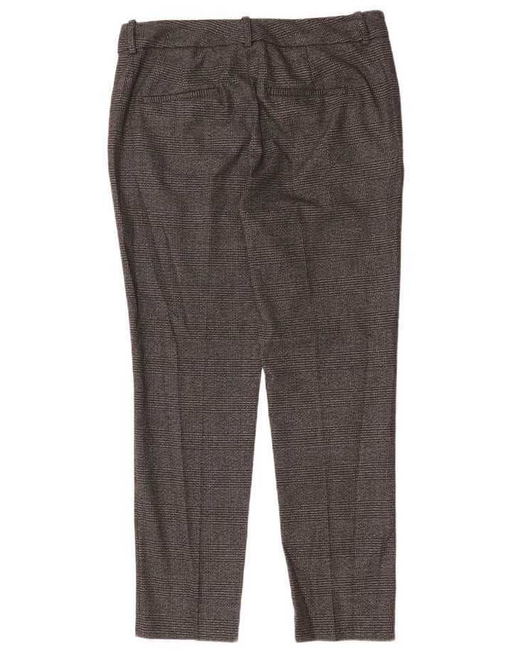 ZARA Damen Slim Anzughose EU 40 Mittel W30 L29 Grau kariertes Polyester