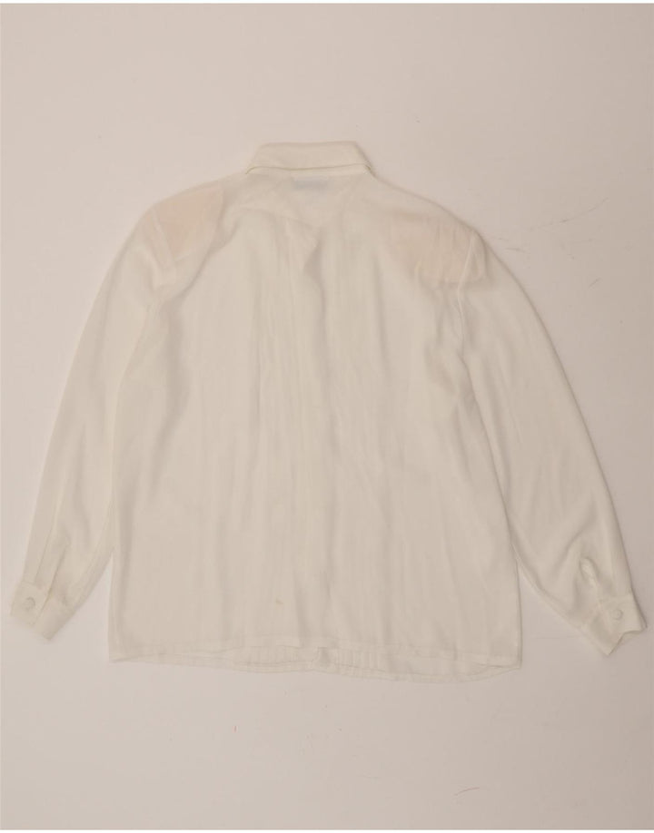 Alfred Dunner Dame Se Through Shirt Bluse UK 14 Large White