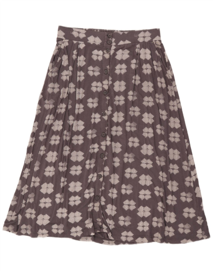 White Stuff Womens A-Line Skirt UK 10 Small W32 Grey Geometric Viscose