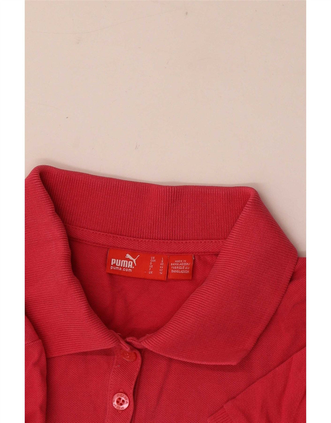 Puma Damen Poloshirt UK 14 Mittelrosa