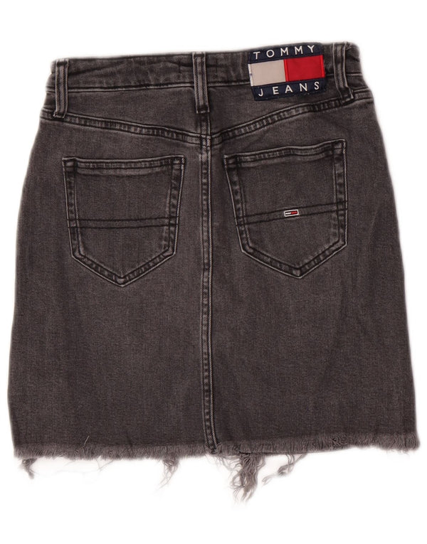 Tommy Hilfiger Dame Denim Nederdel W24 XS Grå Bomuld