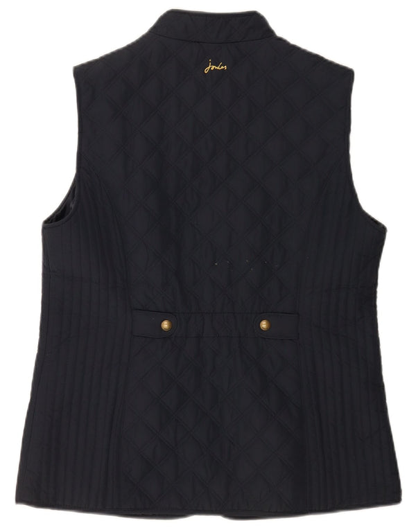 Joules Dame Quilted Gilet UK 14 Large Navy Blue Polyester