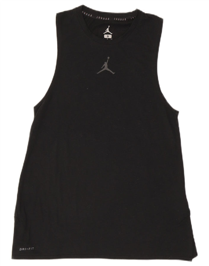 Jordan Mens Dri Fit Vest Top Small Black Polyester