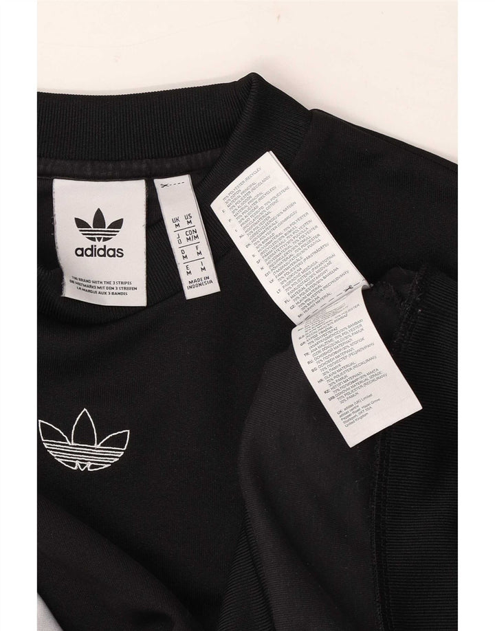 Adidas Herre grafisk sweatshirt Jumper Medium Sort Colourblock Polyester