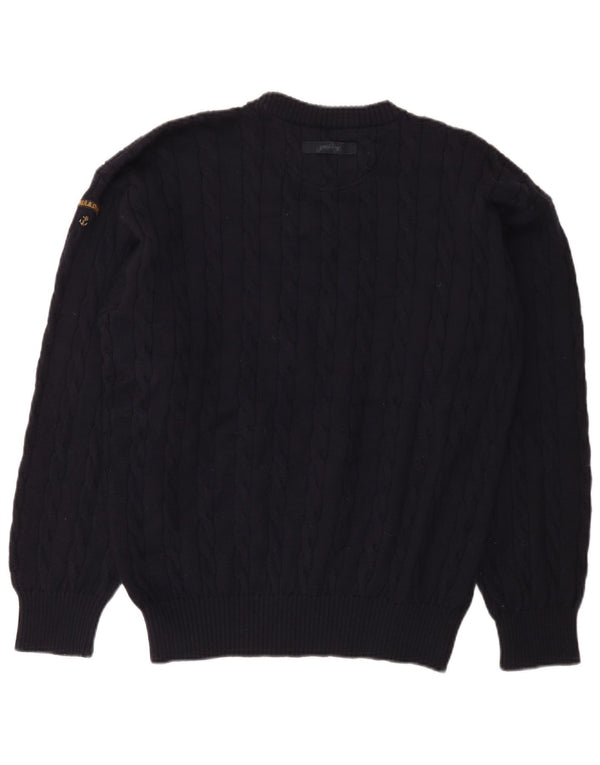 Paul & Shark Mens BRETAGNE Crew Neck Jumper Sweater Large Navy Blue