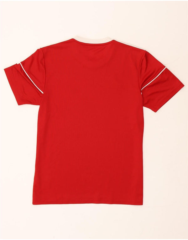 Adidas Mens Climalite T-Shirt Top Small Red Polyester