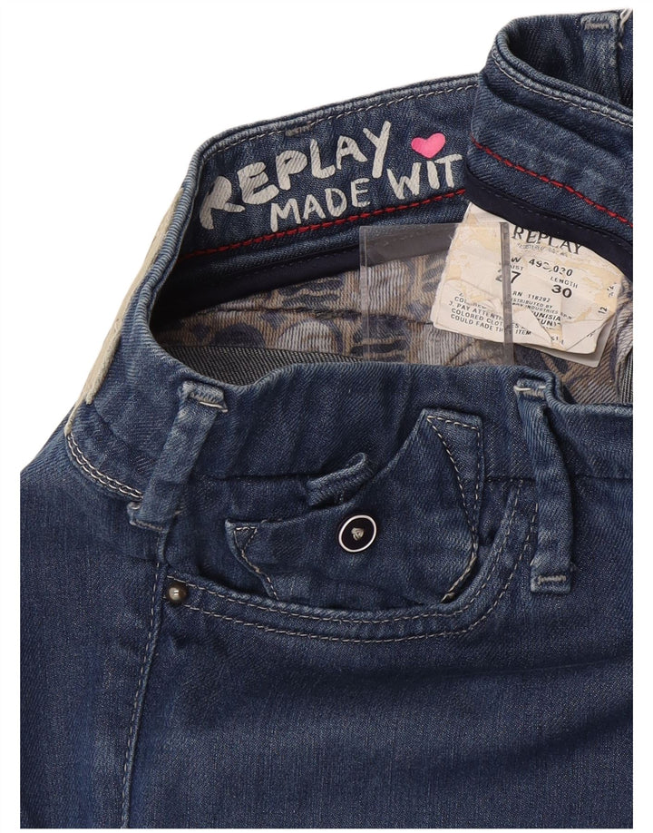 Jeans slim da donna Replay W27 L27 cotone blu