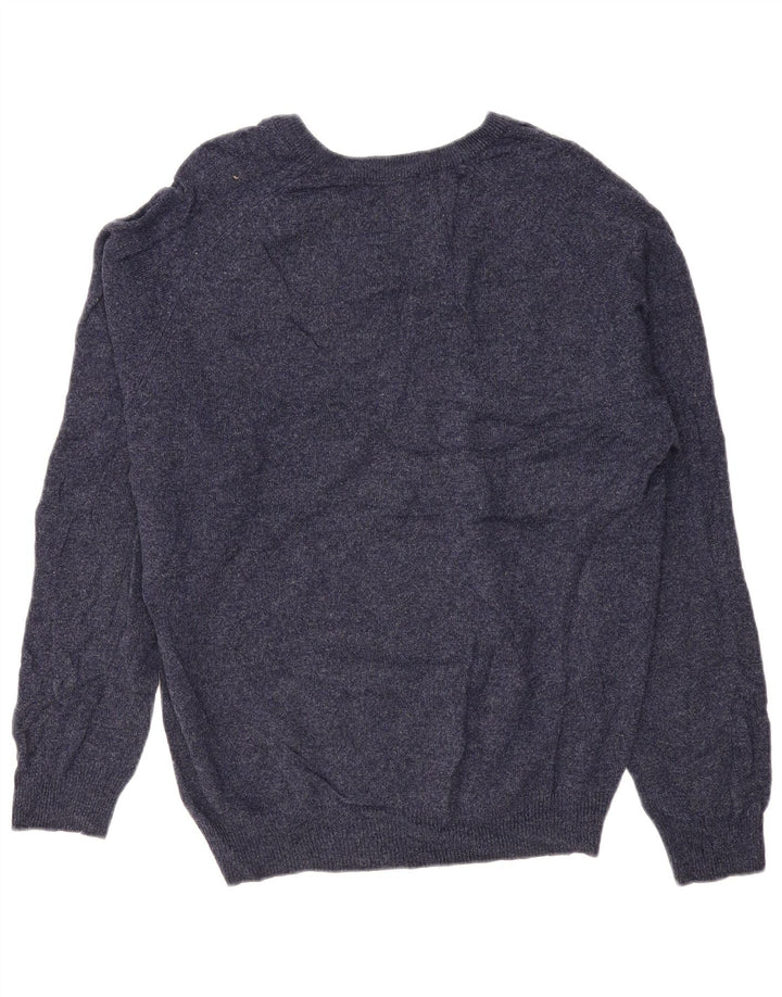 Marks & Spencer Mens Blue Harbour V-Neck Jumper Sweater Large Navy Blue