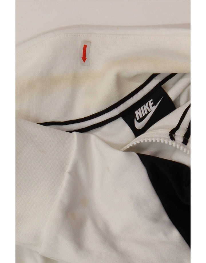 Nike Veste de survêtement graphique pour homme en polyester color block blanc moyen