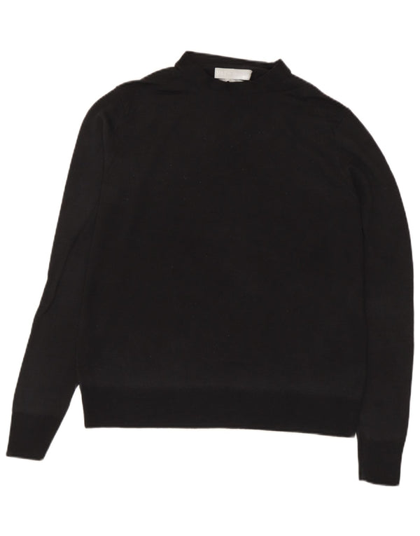 Maglione maglione a collo alto da donna Marks & Spencer UK 10 piccolo nero