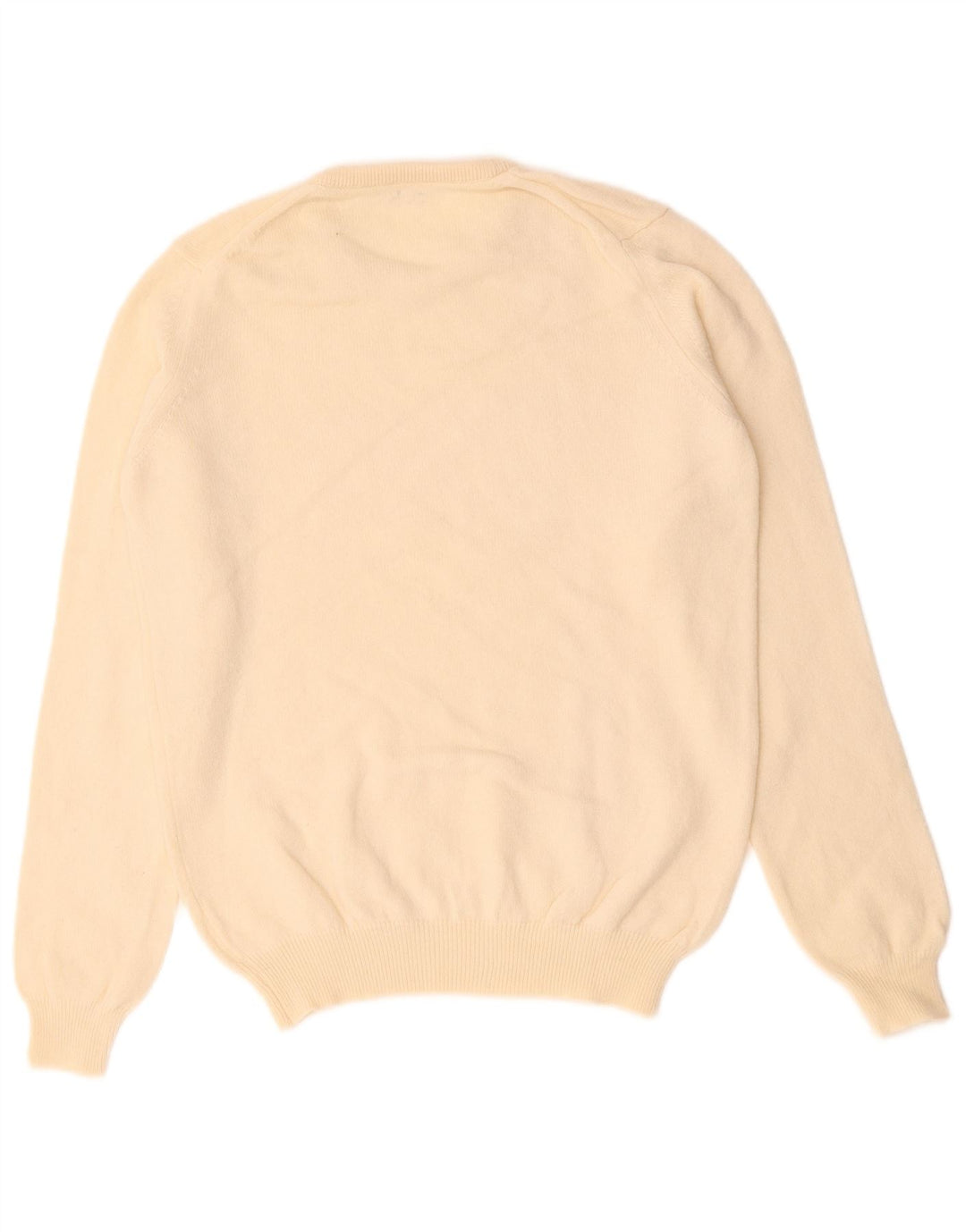 VINTAGE Womens Crew Neck Jumper Sweater UK 14 Medium Beige