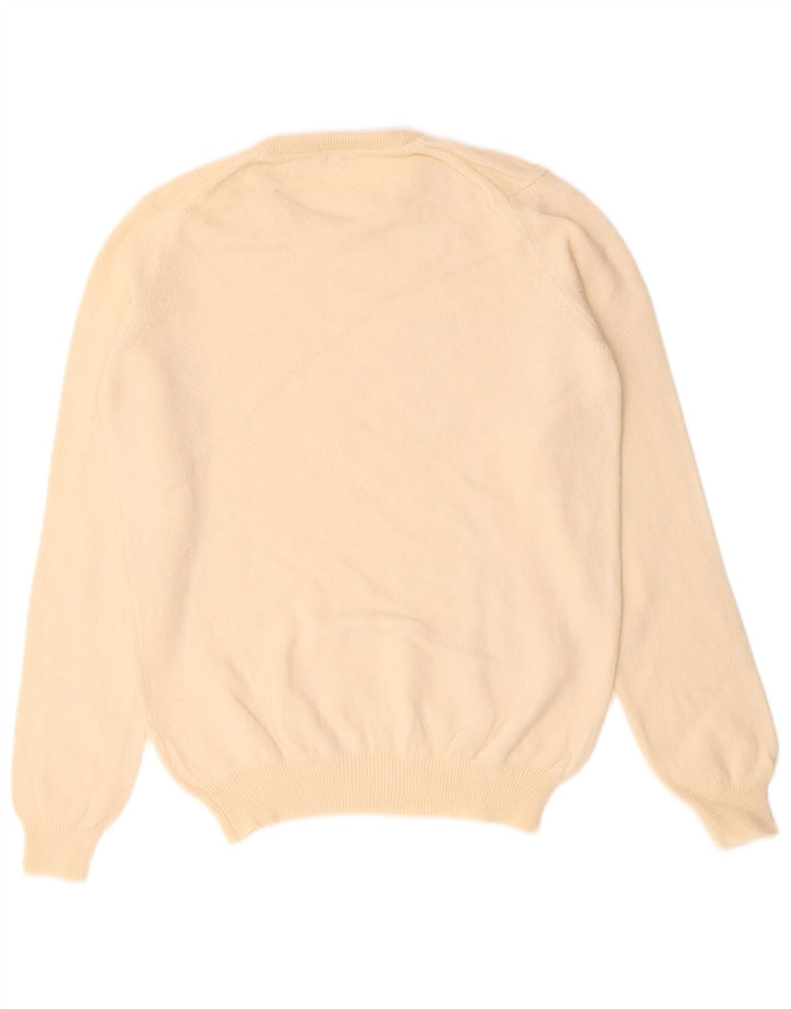 VINTAGE Womens Crew Neck Jumper Sweater UK 14 Medium Beige