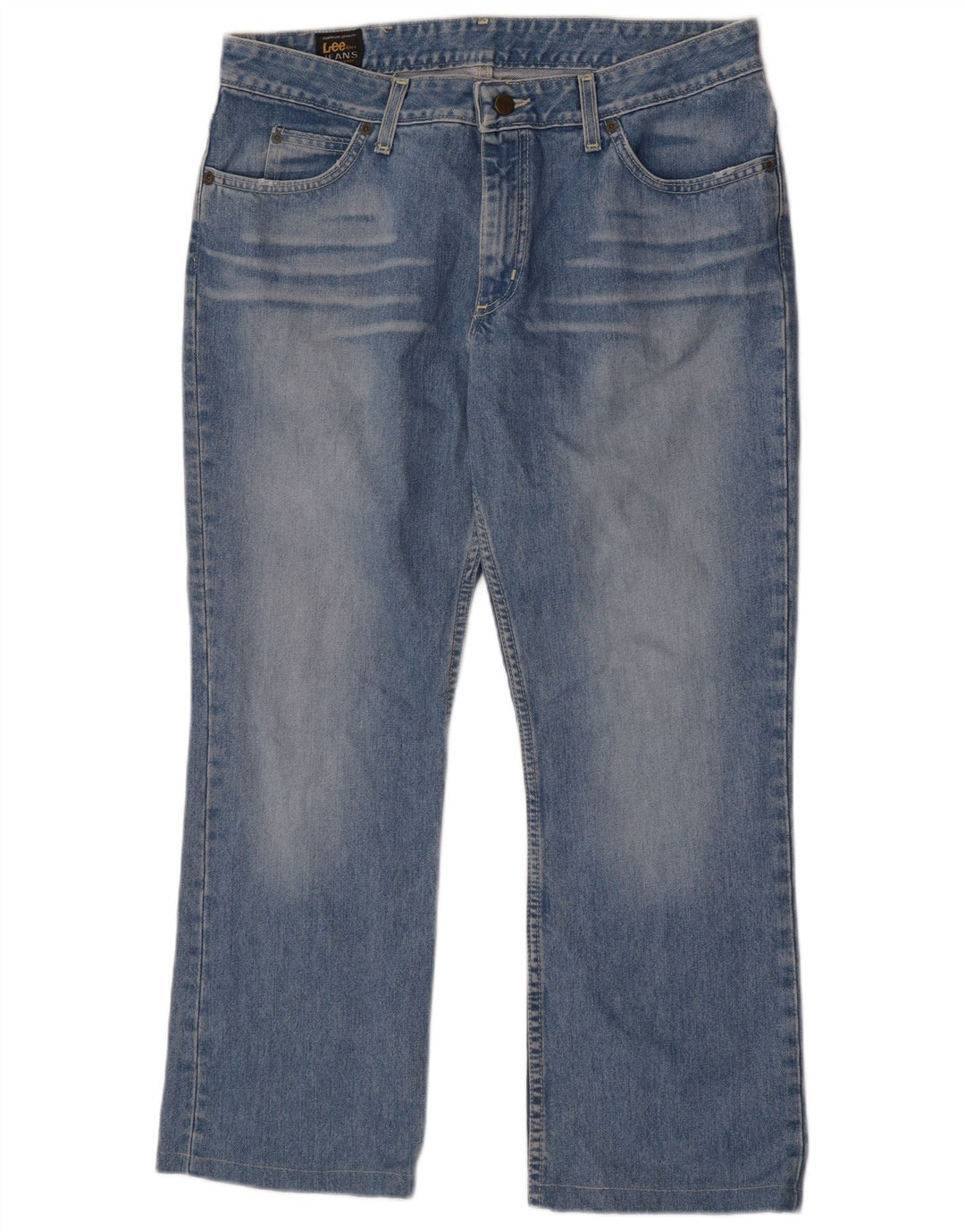 Lee Womens Cameron Bootcut Jeans W34 L27 Blue Cotton