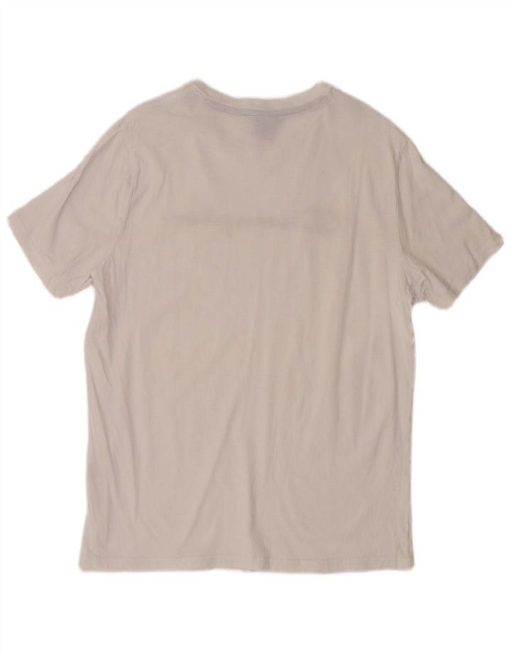 Champion Mens Graphic T-Shirt Top Large White Cotton