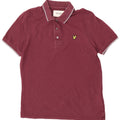 Tricou polo Lyle & Scott pentru bărbați, bumbac maro mediu