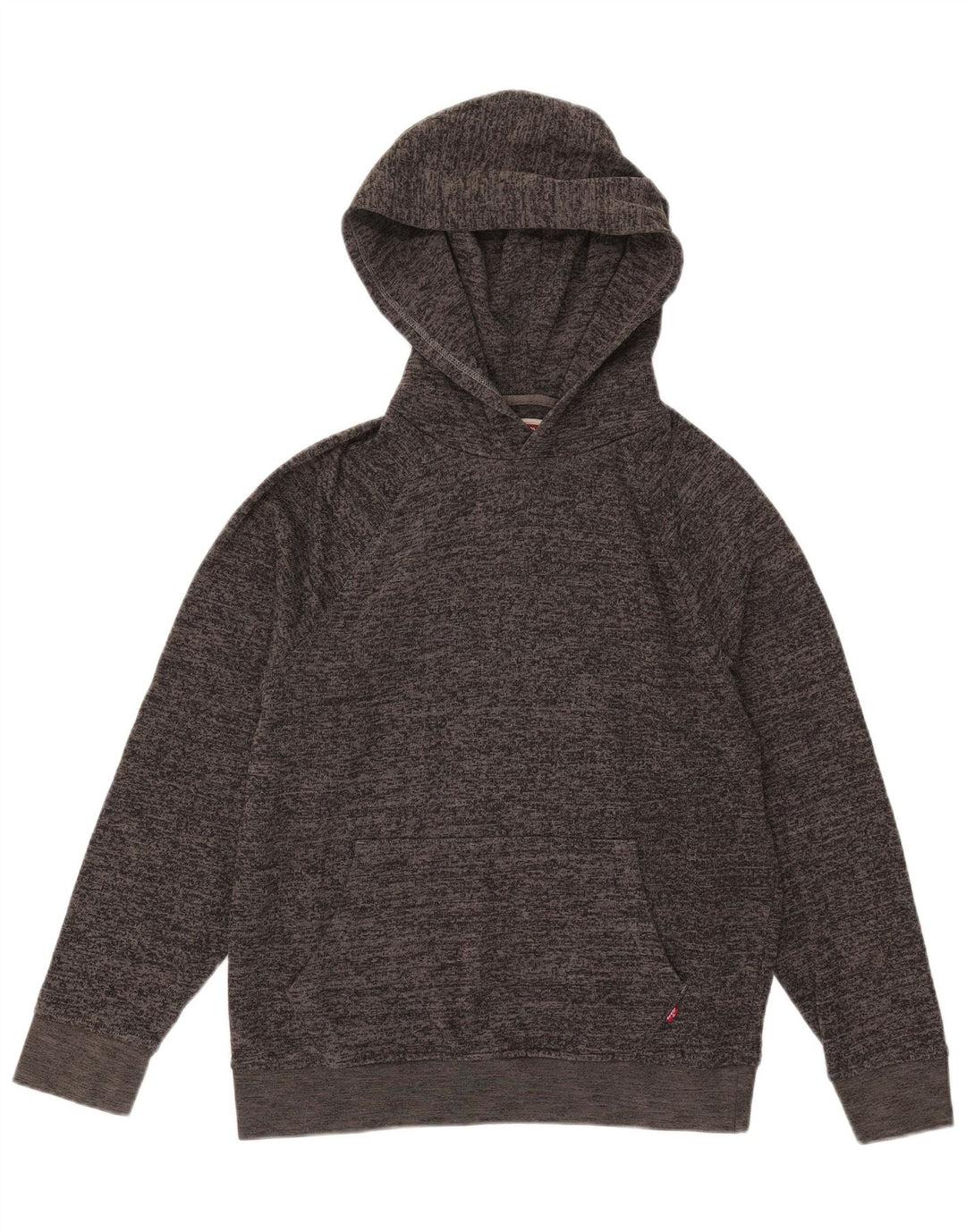 Levi's Mens Relaxed Hooded Jumper Sweater Small Grey Flecked Cotton