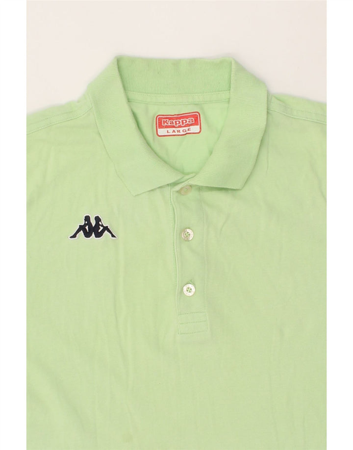 KAPPA Mens Polo Shirt Large Green Cotton Vintage Kappa and Second-Hand Kappa from Messina Hembry 