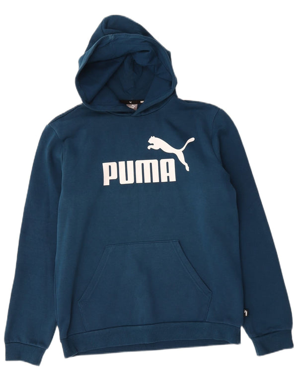 Puma Boys Graphic Hoodie Jumper 15-16 Years  Navy Blue Cotton