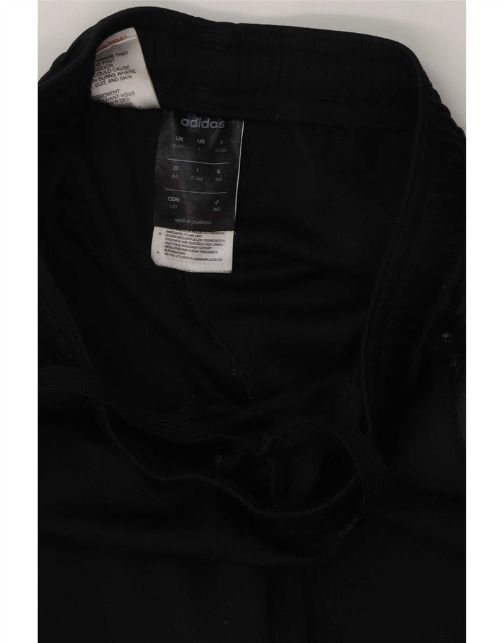 Adidas Boys Climalite Tracksuit Trousers 13-14 Years Black Polyester