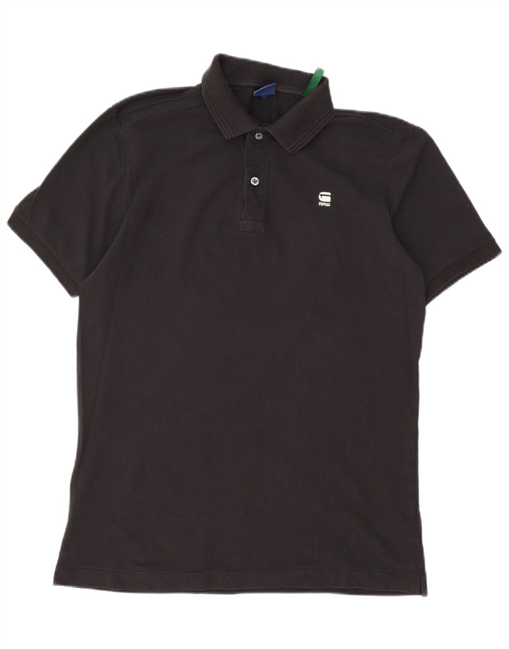 G-Star Mens Polo Shirt Medium Black Cotton