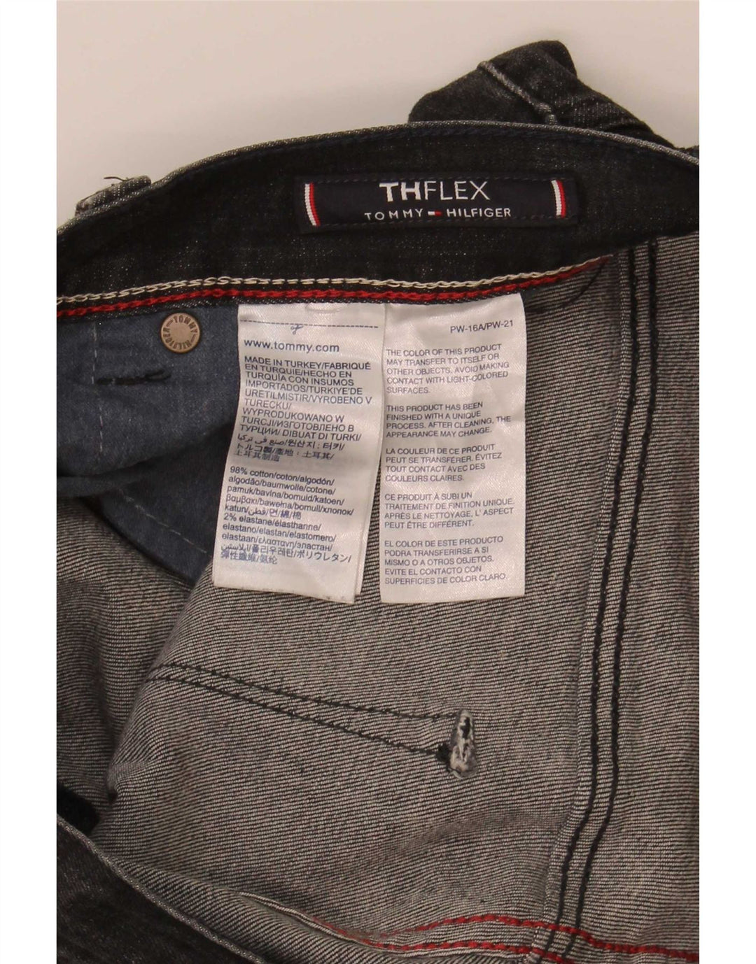 Tommy Hilfiger Mens Slim Jeans W30 L32 Black Cotton
