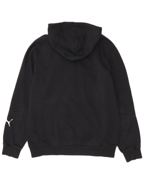 Felpa con cappuccio grafica da uomo Puma Large in cotone nero