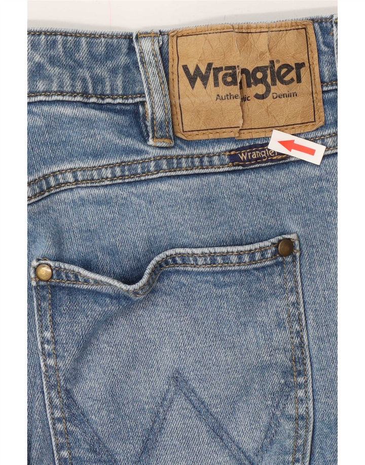Wrangler Womens Sid Slim Jeans W34 L29 Blue Cotton