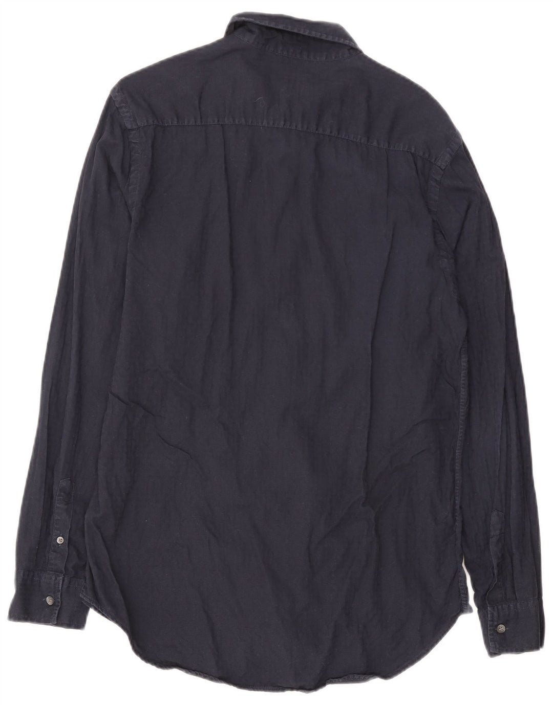 CALVIN KLEIN JEANS Mens Shirt Large Navy Blue Cotton