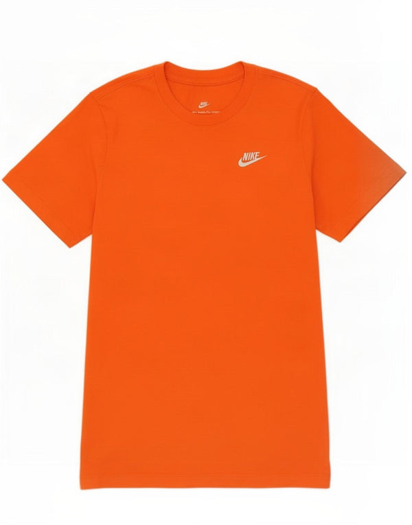Футболка с рисунком Nike для мальчиков, топ 13–14 лет, XL, оранжевый хлопок