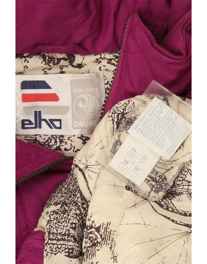Elho Damen-Kapuzen-Übergröße, wattierte Jacke, EU 42, Größe L, Lila, Polyester