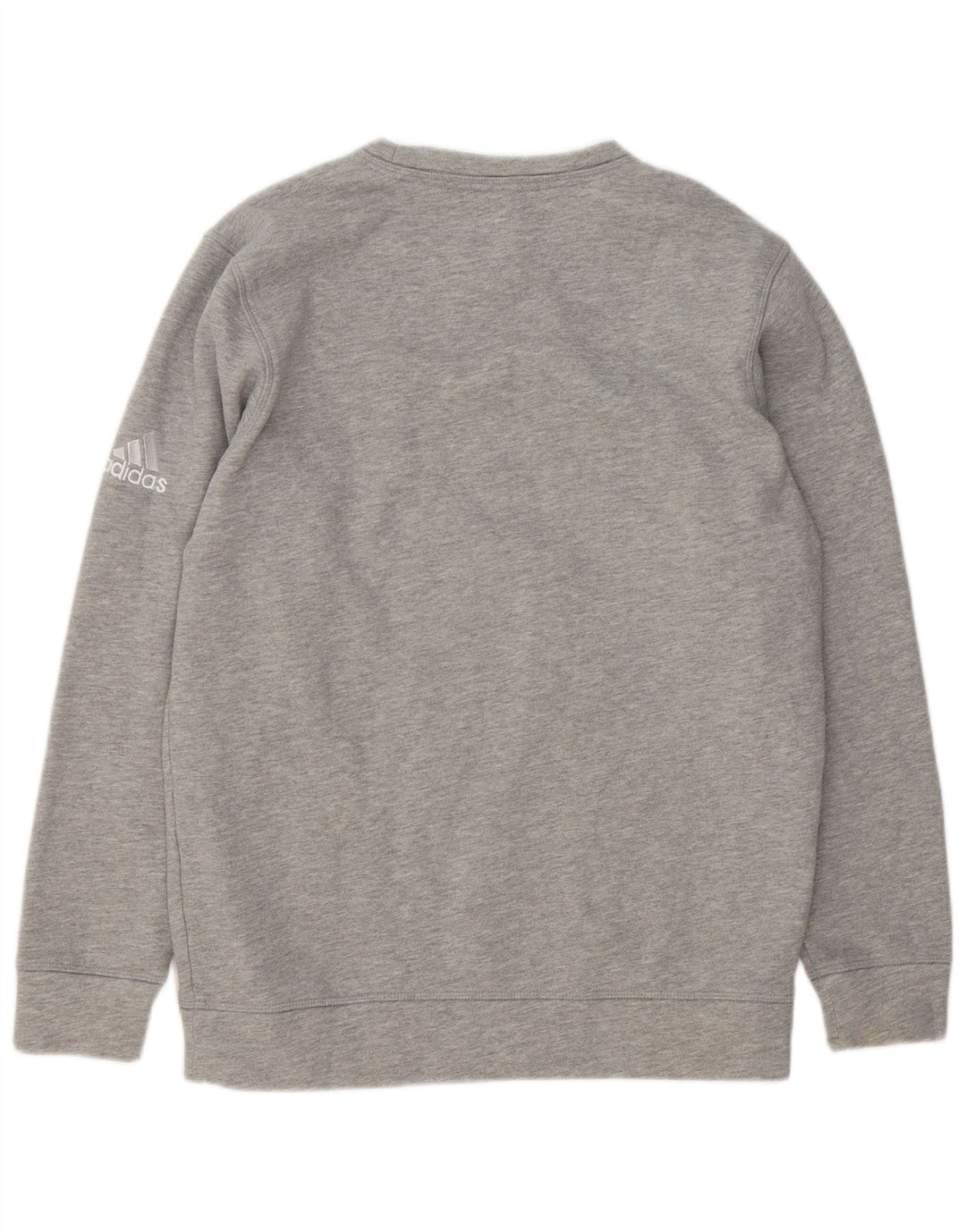 ADIDAS Mens Graphic Sweatshirt Jumper Medium Grey Cotton