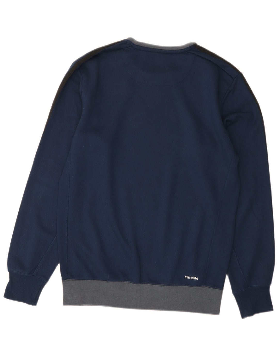 Adidas Mens Climalite Sweatshirt Jumper Small Blue Colourblock Polyester