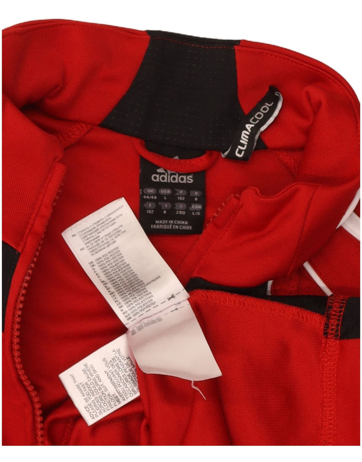 ADIDAS Mens Climacool Graphic Pullover Tracksuit Top UK 44/46 Large Red