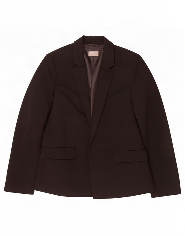 Oasis Γυναικείο Open Blazer Jacket UK 14 Medium Black Pinstripe Polyester