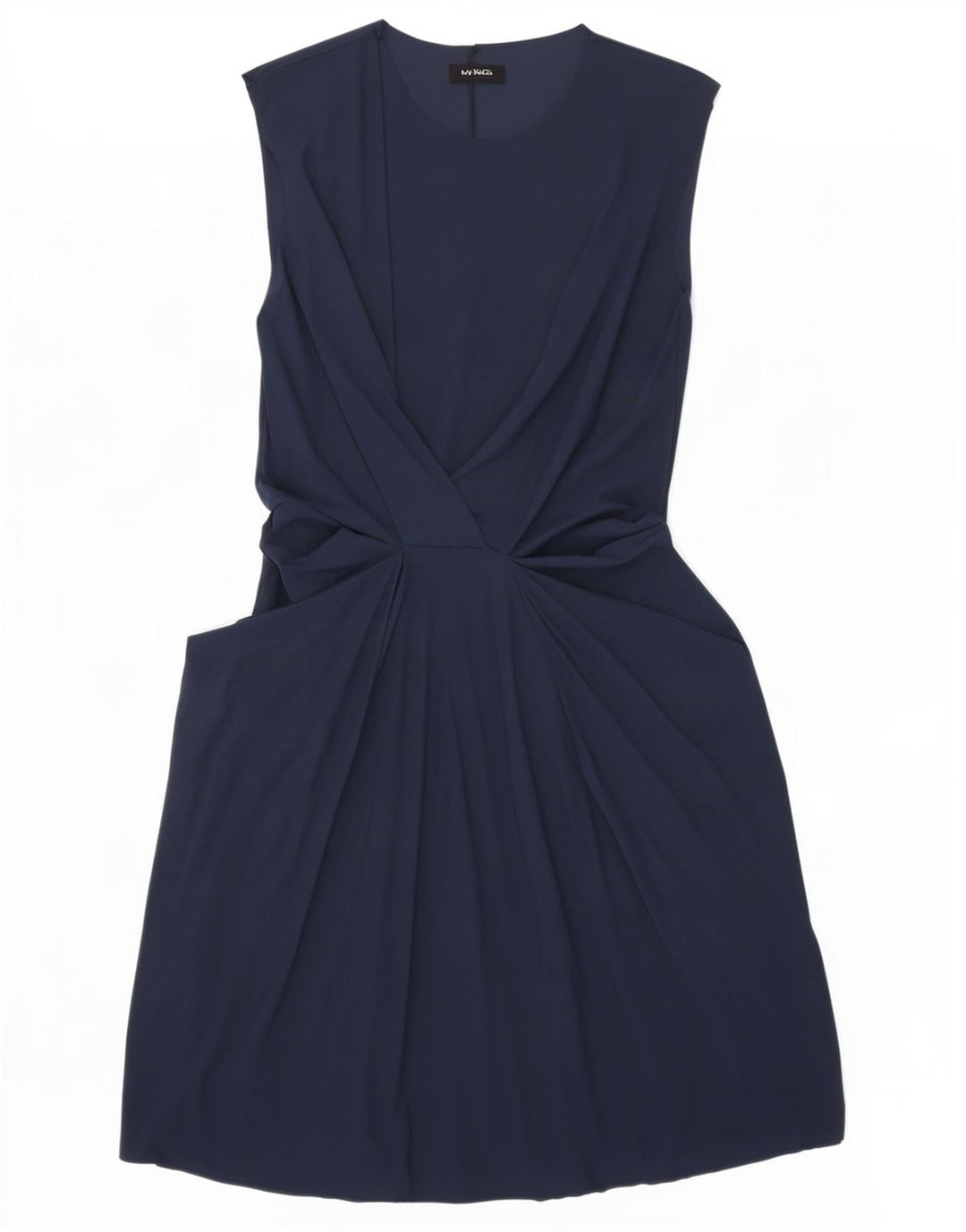 Max&Co. Womens Sleeveless A-Line Dress UK 14 Large Navy Blue Polyamide