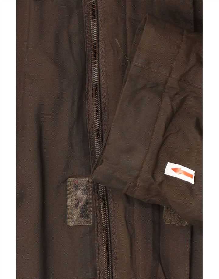Mountain Warehouse Herren-Parka mit Kapuze, UK 38, mittelbraunes Nylon
