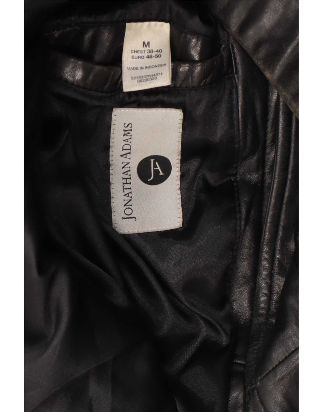 Мужское кожаное пальто Jonathan Adams UK 38 Medium Black
