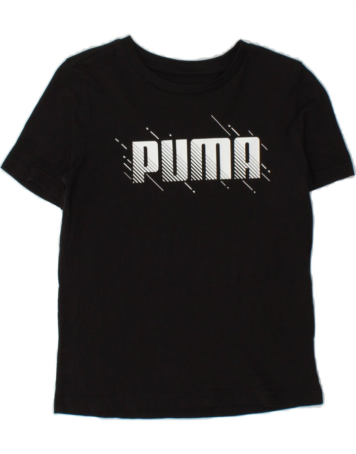 PUMA Boys Graphic T-Shirt Top 9-10 Years  Black Vintage Puma and Second-Hand Puma from Messina Hembry 