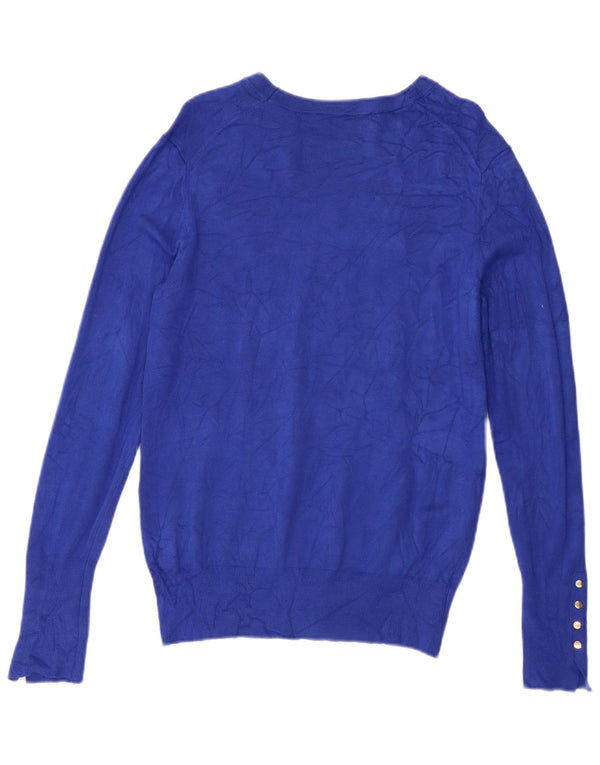 Maglione maglione con scollo a barca da donna Zara UK 18 XL Blu