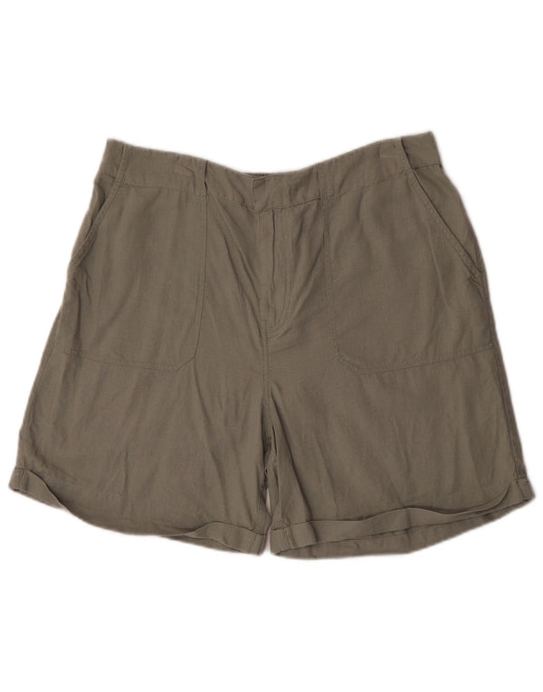 Fat Face Womens Chino Shorts UK 14 Large W32 Khaki Linen