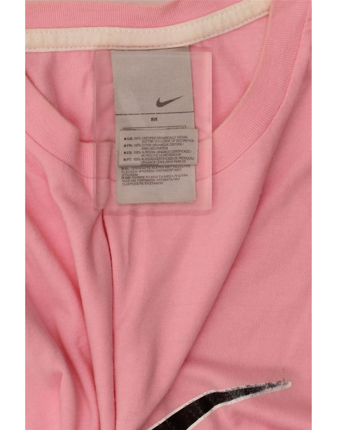 Мужская футболка с рисунком Nike, хлопковый топ среднего розового цвета