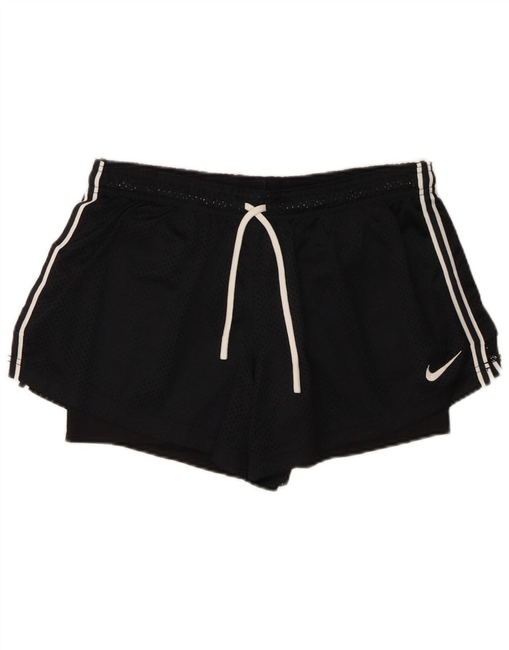 Nike Womens Dri Fit Sport Shorts UK 16 Large  Black Polyester